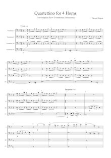 Partition complète et parties, Quartettino pour cornes par Takuya Shigeta