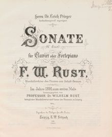 Partition complète, Piano Sonata en C, C, Rust, Friedrich Wilhelm
