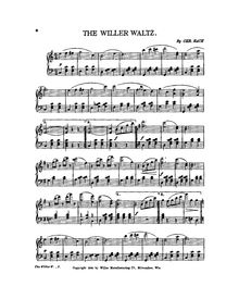 Partition complète, Willer Waltz, C major, Bach, Christoph