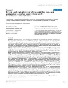 Severe electrolyte disorders following cardiac surgery: a prospective controlled observational study