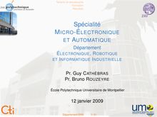 Spécialité Micro-Électronique et Automatique - Département ...