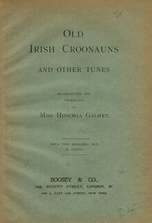 Partition colour cover, Old Irish Croonauns et Other Tunes, Various
