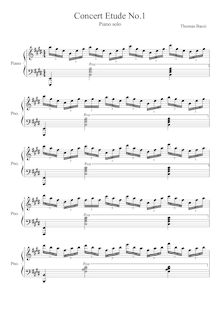 Partition Complete, Concert Etude No.1, E-major, Bacsi, Thomas