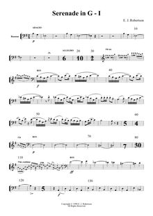 Partition basson, Serenade en G, Robertson, Ernest John