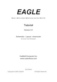 Tutorial EAGLE 4.1 -- 2nd edition