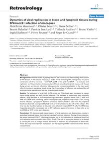 Dynamics of viral replication in blood and lymphoid tissues during SIVmac251 infection of macaques