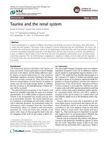 Taurine and the renal system