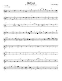 Partition ténor viole de gambe 2, octave aigu clef, madrigaux - Set 2 par John Wilbye