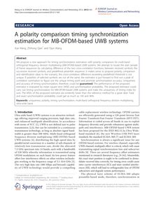 A polarity comparison timing synchronization estimation for MB-OFDM-based UWB systems