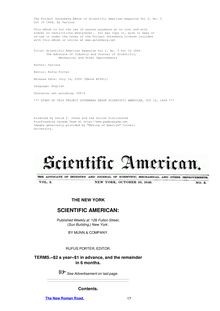 Scientific American magazine Vol 2. No. 3 Oct 10 1846 - The Advocate of Industry and Journal of Scientific, - Mechanical and Other Improvements