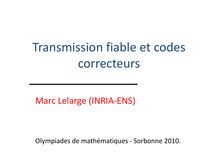 Transmission fiable et codes correcteurs