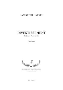 Partition Cover et Editorial Notes, Divertissement en Seven mouvements