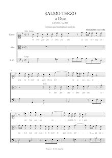 Partition Psalm 3, Estro poetico-armonico, Parafrasi sopra li primi (e secondi) venticinque salmi par Benedetto Marcello