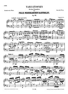 Partition complète (scan), Variations, Op.82, Andante con Variazioni, Op.82