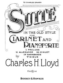 Partition de piano,  en pour Old Style, B♭ Major, Lloyd, Charles Harford