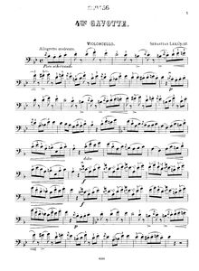 Partition de violoncelle, Gavotte No.4 pour violoncelle et Piano, Op.117