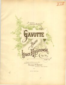 Partition complète, Gavotte, Op.56, Krzyżanowski, Ignacy