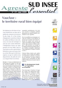 Vaucluse : le territoire rural bien équipé  