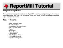 Tutorial Report Mill