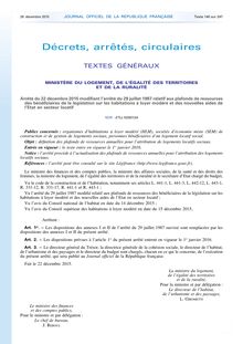 Journal officiel de la République française - N° 299 du 26 décembre 2015