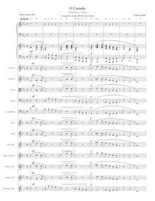 Partition Orchestral Score, Ô Canada, O Canada, Lavallée, Calixa