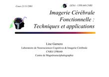 Imagerie Cérébrale Fonctionnelle : Techniques et applications