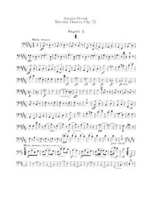 Partition basson 1, 2, Slavonic Dances, Slovanské tance, Dvořák, Antonín par Antonín Dvořák