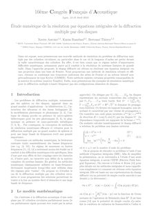 Etude NumÃ©rique de la RÃ©solution par Equations IntÃ©grales de la  Diffraction Multiple par des
