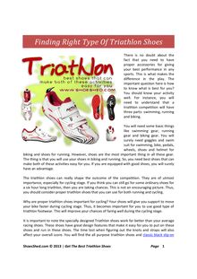 Finding Right Type Of Triathlon Shoes