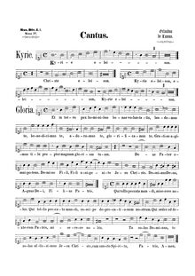 Partition Cantus (monochrome), Missa Jäger, Missa Venatorum, Missa octavi toni