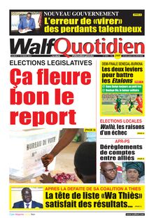 Walf Quotidien n°8956 - du mardi 1er février 2022
