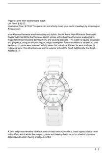 Anne Klein Women8217s 109417WTWT Swarovski CrystalAccented White Ceramic Watch Watch Reviews
