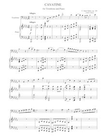 Partition de piano, Cavatine, D♭ major, Saint-Saëns, Camille