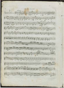 Partition violons II, 6 Simphonies a 2 Violons, 2 Altos et Basse, 2 Hautbois, 2 Cors