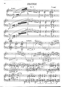 Partition complète, Fantaisie, Op.18, Hummel, Johann Nepomuk