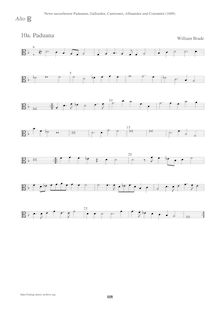 Partition Alto en C3 clef, 10a. Paduana par William Brade