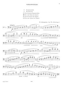 Partition Etudes 1-12, Book 1, 24 Etudes, Op.38 pour violoncelle par Friedrich Grützmacher