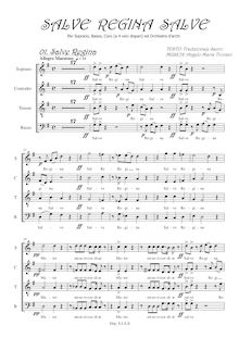 Partition chœur, Salve Regina Salve, Trovato, Angelo Maria