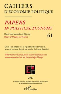 Qu a-t-on appris sur la répartition du revenu en macroéconomie depuis les années de haute théorie ?
