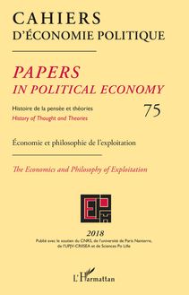 Cahiers d économie politique 75