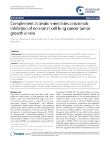 Complement activation mediates cetuximab inhibition of non-small cell lung cancer tumor growth in vivo