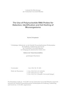 The use of polynucleotide RNA probes for detection, identification and cell sorting of microorganisms [Elektronische Ressource] / Katrin Zwirglmaier