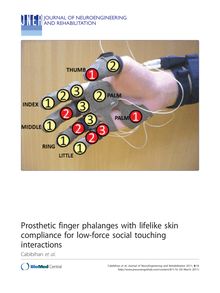 Prosthetic finger phalanges with lifelike skin compliance for low-force social touching interactions