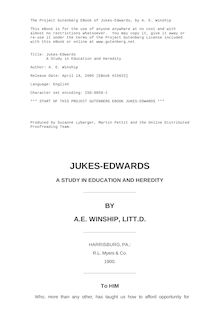 Jukes-Edwards - A Study in Education and Heredity