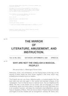 The Mirror of Literature, Amusement, and Instruction - Volume 12, No. 330, September 6, 1828