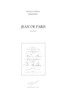 Partition complète, Jean de Paris, Opéra comique en deux actes, Boieldieu, François Adrien