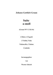 Partition complète,  en A minor, A minor, Graun, Johann Gottlieb