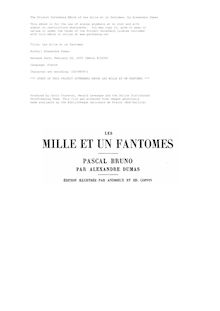 Les mille et un fantomes par Alexandre Dumas père