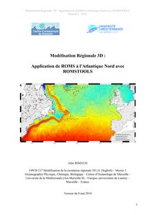 Modélisation Régionale 3D Application de ROMS l Atlantique Nord avec ROMSTOOLS Rimaud J