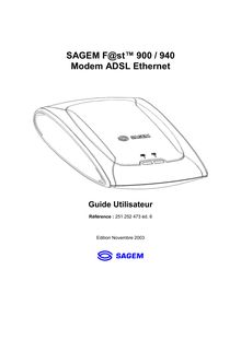 SAGEM F@st 900 / 940 Modem ADSL Ethernet